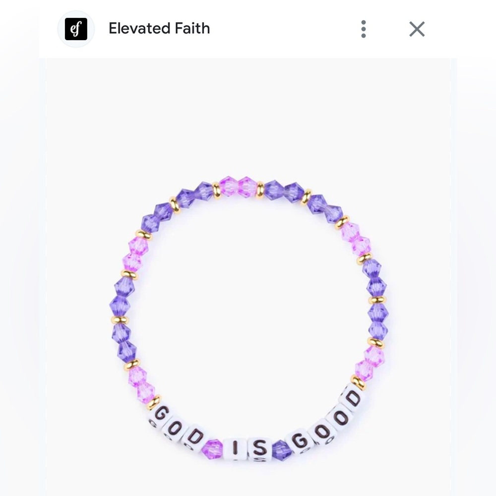 *NIB* ‘Elevated Faith’ “God is Good” Czech glass beaded bracelet (retails $20ea)